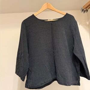 Women's vintage Black Striped Top